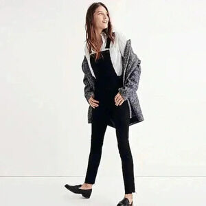 Madewell Skinny Overalls Raw Hem Edition Black S